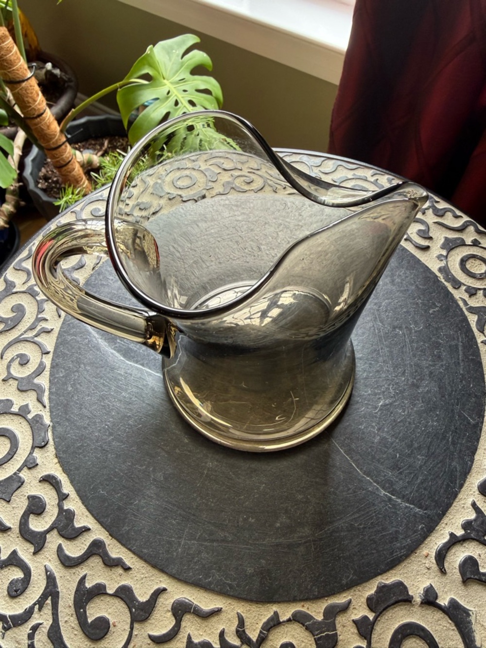 Smoked Glass Pitcher - Classic Elegant Serving Pitcher